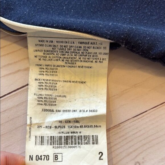 Monogrammed Navy Blue Pillow Cushion Cover with White Letter A - Picture 8 of 8